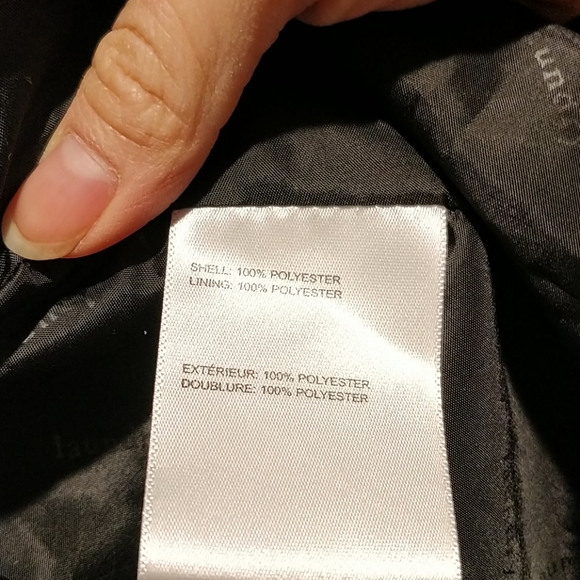 NWOT Chic diagonal zipper tie waist black jacket - Picture 10 of 16